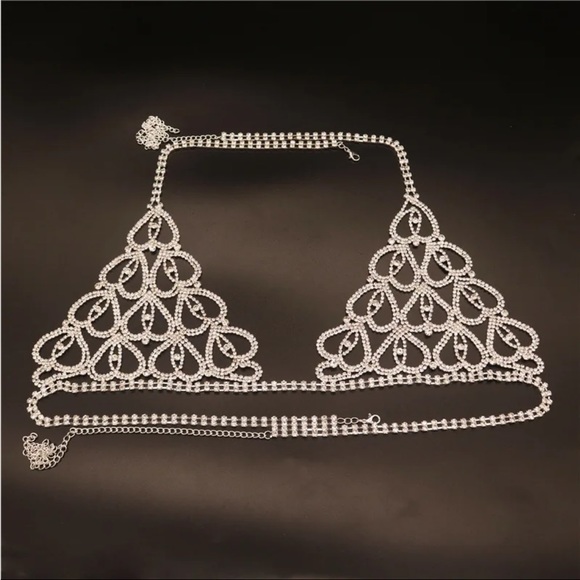 (Last 1) Boho Rhinestone body bra and thong body jewelry - Picture 4 of 10